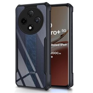 SNP-Shockproof Crystal Clear Back Cover Case for Oppo F27 Pro Plus 5G | 360 Degree Protection | Protective Design | Transparent Back Cover Case for Oppo F27 Pro Plus (PC & TPU, Black Bumper)