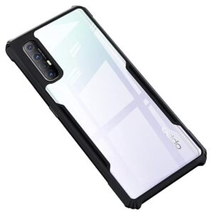SNP-Back Case Cover for Oppo Reno 3 Pro | Compatible for Oppo Reno 3 Pro Back Cover | 360 Degree Back Cover | Clear Case with Camera Protection | (TPU + PC | Matte Black)