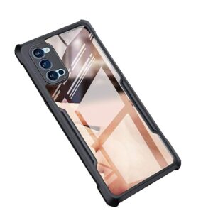 SNP-Shockproof Crystal Clear Eagel Back Cover Case for Oppo Reno 5 Pro 5G | 360 Degree Protection | Protective Design | Hybrid Soft PC Anti Clear Gel TPU Bumper Case (Black)