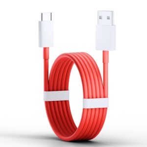 SNP-80W Fast USB to Type C SuperVooc/Dash Fast Charging Charger Cable Compatible for Oneplus 13/13r12/12r/11/11r/10r,10t,10,10 pro,9 Pro,8,8T,7t,7t Pro,6,Nord,4,3,2,2t,Ce2Lite,Ce3 lite