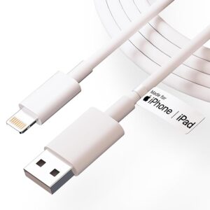 SNP-USB to Lightning Cable 27W [MFi Certified + 2 Years Warranty*] Fast Charger iPhone Cable for iPhone 14/13/12/11/X/XS/XR/8/Plus,iPad Mini/Pro/Max,USB Type-A Power Delivery Cord (Pack of 1)