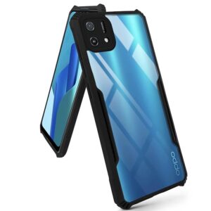 SNP-Back Cover Case for Oppo A16K | A16e (Shockproof with Polycarbonate Clear Panel | Professional Black)