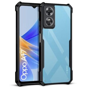 SNP-Back Case Cover for Oppo A17 (Polycarbonate, Thermoplastic Polyurethane_Matte Black)
