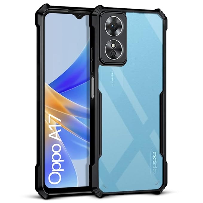 SNP-Back Case Cover for Oppo A17 (Polycarbonate, Thermoplastic Polyurethane_Matte Black)