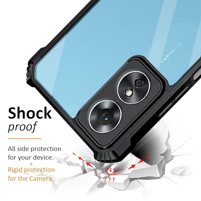 SNP-Back Case Cover for Oppo A17 (Polycarbonate, Thermoplastic Polyurethane_Matte Black) - Image 2