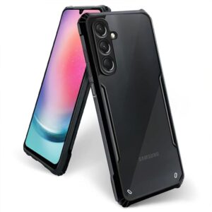 SNP- Back Cover for Samsung Galaxy A24 4G Transparent Mobile Back Case Shock Proof Design Camera Edges Protection Crystal Clear Phone Case Silicon Soft TPU and Flexible Bumper Phone Cover