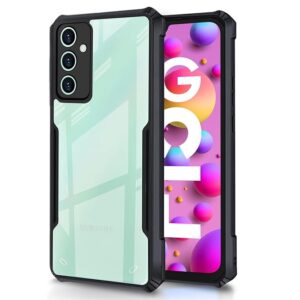 SNP- Clear Back Cover for Samsung Galaxy F15 5G | 360 Degree Protection | Samsung Galaxy F15 5G Back Cover Case (PC & TPU, Black Bumper)