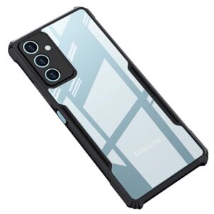 SNP- Samsung Galaxy M14 (5G) Back Case Cover | Camera Protection Shockproof Bumper-Edge | Acrylic Crystal Clear 360 Degree Protection TPU+PC | Transparent Eagle Back Case Cover (Black)