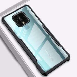 SNP- Back Cover Case for Tecno Camon 16 Pro | Camon 16 (Crystal Glass Back | Shockproof Bumpers | Professional Black)