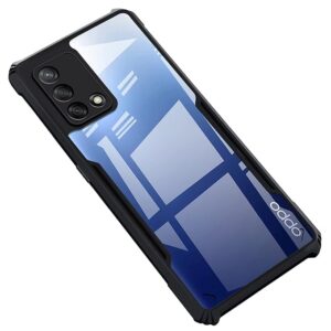 SNP- Shockproof Crystal Clear Oppo F19 Back Cover Case | 360 Degree Protection | Transparent Mobile Back Cover Case for Oppo F19 (Hybrid PC + TPU | Black Bumper)