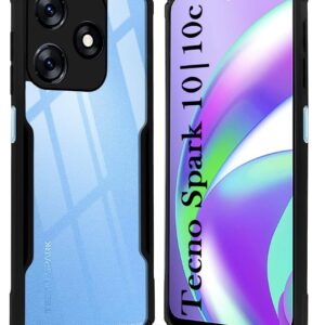 SNP-  Back Cover Case for Tecno Spark 10C | Compatible for Tecno Spark 10C Back Cover | 360 Degree Protection | Soft and Flexible (TPU | Matte Black)