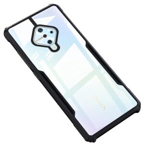 SNP- Back Case Cover for Vivo S1 Pro | Compatible for Vivo S1 Pro Back Cover | 360 Degree Back Cover | Clear Case with Camera Protection |(TPU + PC | Matte Black)