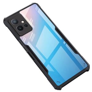 SNP- Back Case Cover for Vivo T1 5G / iQOO Z6 5G / Vivo Y75 5G | Compatible for Vivo T1 5G / iQOO Z6 5G / Vivo Y75 5G Back Case Cover | Clear Case with Camera Protection | (TPU + PC | Matte Black)