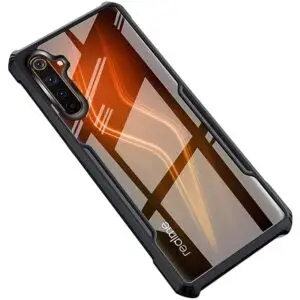 SNP-  Polycarbonate Shock Proof Clear Protective Back Case For Realme 6 Pro - Airedge Technology | 360 Degree Camera Protection | Back Case Mobile Cover For Realme 6 Pro - Black