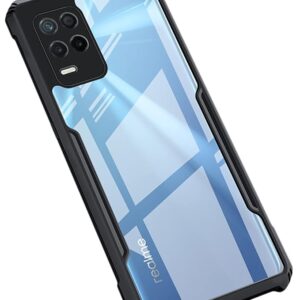 SNP- Back Cover Case for Realme 8 4G (Shockproof with Polycarbonate Clear Panel | Professional Black)
