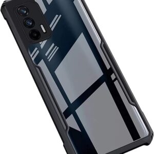 SNP- Realme GT Master Edition Back Cover, Silicone & Acrylic Clear Hard Transparent Bumper Back Case Cover for Realme GT 5G Master Edition-Black
