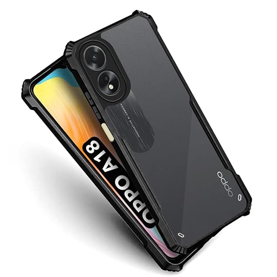 SNP-Ultra-Hybrid Crystal Clear Back Cover for Oppo A18 / Oppo A38 4G | Shockproof Design | Camera Protection | Transparent Back (PC & TPU) Oppo A18 4G (Bumper) - Image 3