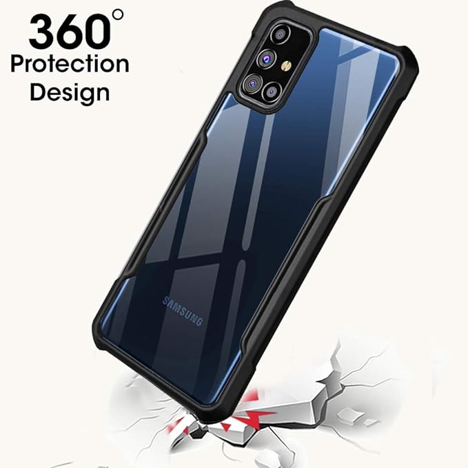 SNP- Back Cover Case for SAM M51 | Raised Bumps for Full Device & Camera Protection Shockproof TPU Silicone Back Case Mobile Cover – Transparent - Image 2