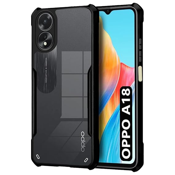 SNP-Ultra-Hybrid Crystal Clear Back Cover for Oppo A18 / Oppo A38 4G | Shockproof Design | Camera Protection | Transparent Back (PC & TPU) Oppo A18 4G (Bumper) - Image 4