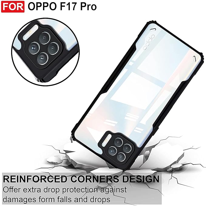 SNP- Back Case Cover for Oppo F17 Pro (TPU, Polycarbonate_Matte Black) - Image 3