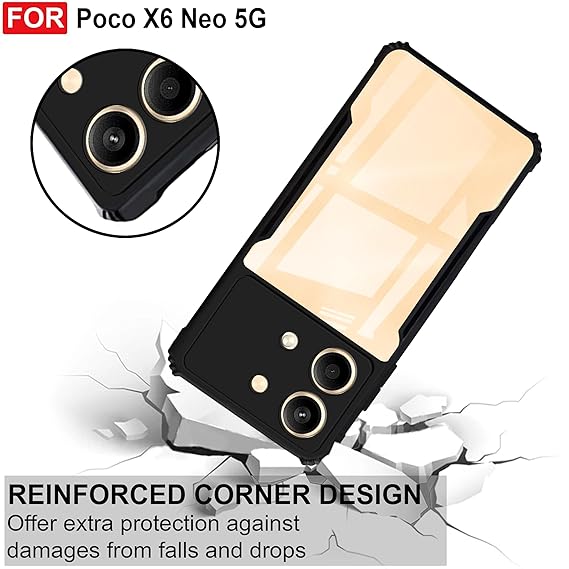 SNP- Back Case Cover for Poco X6 Neo 5G (Polycarbonate_Matte Black) - Image 3