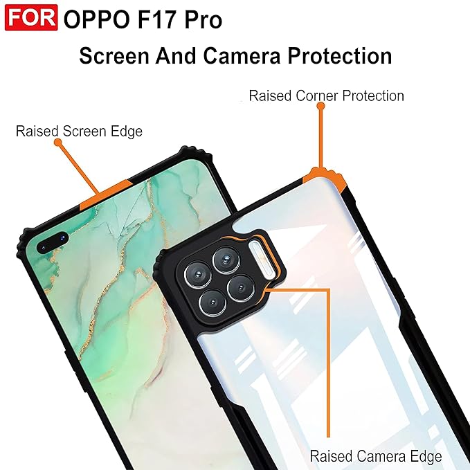 SNP- Back Case Cover for Oppo F17 Pro (TPU, Polycarbonate_Matte Black) - Image 4