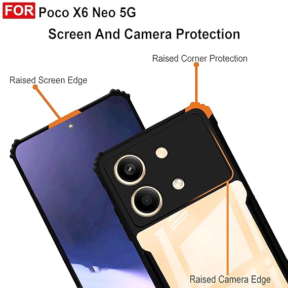 SNP- Back Case Cover for Poco X6 Neo 5G (Polycarbonate_Matte Black) - Image 4