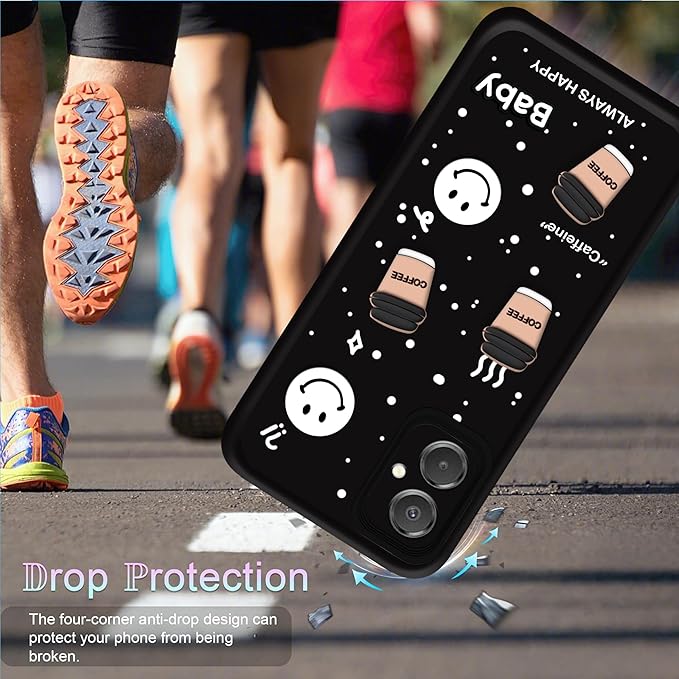 SNP- Back Case Cover Compatible for Samsung Galaxy A07 5G | Cute Fun Cartoon 3D Ball | Coffee Silicone Case | Camera Protection | Body Protection | Shock Proof | Color BLACK - Image 4