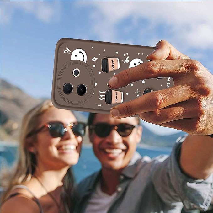 SNP- Back Case Cover Compatible for Vivo Y39 5G | Cute Fun Cartoon 3D Ball | Coffee Silicone Case | Camera Protection | Body Protection | Shock Proof | Color Brown - Image 4