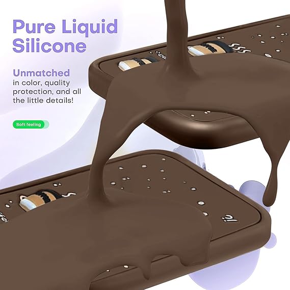 SNP- Back Case Cover Compatible for Vivo Y29 5G | Cute Fun Cartoon 3D Ball | Coffee Silicone Case | Camera Protection | Body Protection | Shock Proof | Color Brown - Image 2