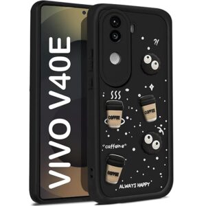 SNP- Coffee Case for Vivo V40e / iQOO Z9s 5G | Cute 3D Cartoon Ball Design | Soft Silicone Back Cover for Vivo V40e / iQOO Z9s 5G| Full Body & Camera Protection | Brown
