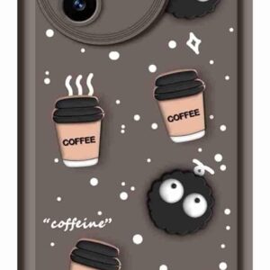 SNP- Back Case Cover Compatible for Vivo T3x (5G) | Cute Fun Cartoon 3D Ball | Coffee Silicone Case | Camera Protection | Body Protection | Shock Proof | Color BROWN