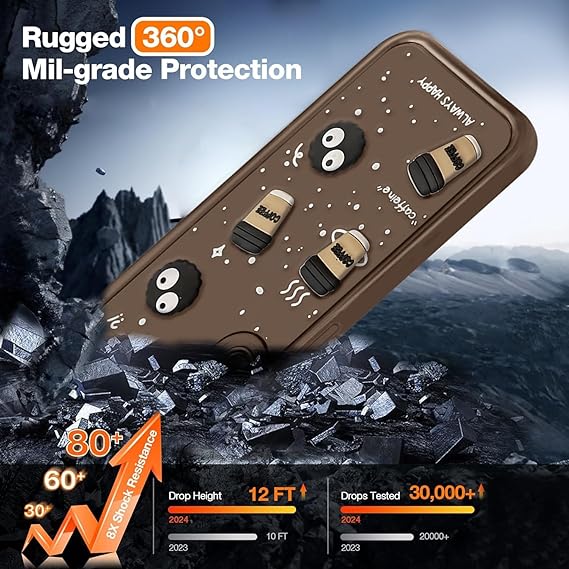 SNP- Coffee Case for Vivo Y300 5G | Cute 3D Cartoon Ball Design | Soft Silicone Back Cover for Vivo Y300 5G| Full Body & Camera Protection | Brown - Image 2