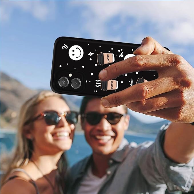 SNP- Back Case Cover Compatible for Samsung Galaxy A07 5G | Cute Fun Cartoon 3D Ball | Coffee Silicone Case | Camera Protection | Body Protection | Shock Proof | Color BLACK - Image 2