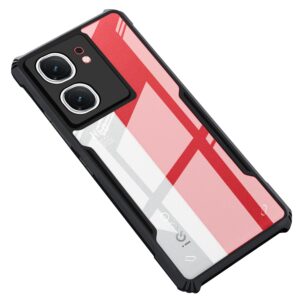 SNP- Backcover for iQOO Neo 9 / iQOO Neo 9 Pro (5G) | Camera Protection Shockproof Bumper-Edge | Acrylic Crystal Clear 360 Degree Protection TPU+PC | Transparent Eagle Back Case Cover (Black)