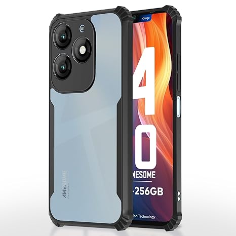 SNP- Back Cover for itel A70 | Crystal Clear Transparent Back | Ultra Hyrbid | Full Camera Protection | Raised Edge | Bumper Cover