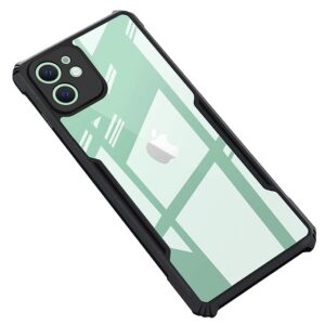 SNP- Backcover for iPhone 11 (4G) | Camera Protection Shockproof Bumper-Edge | Acrylic Crystal Clear 360 Degree Protection TPU+PC | Transparent Eagle Back Case Cover (Black)