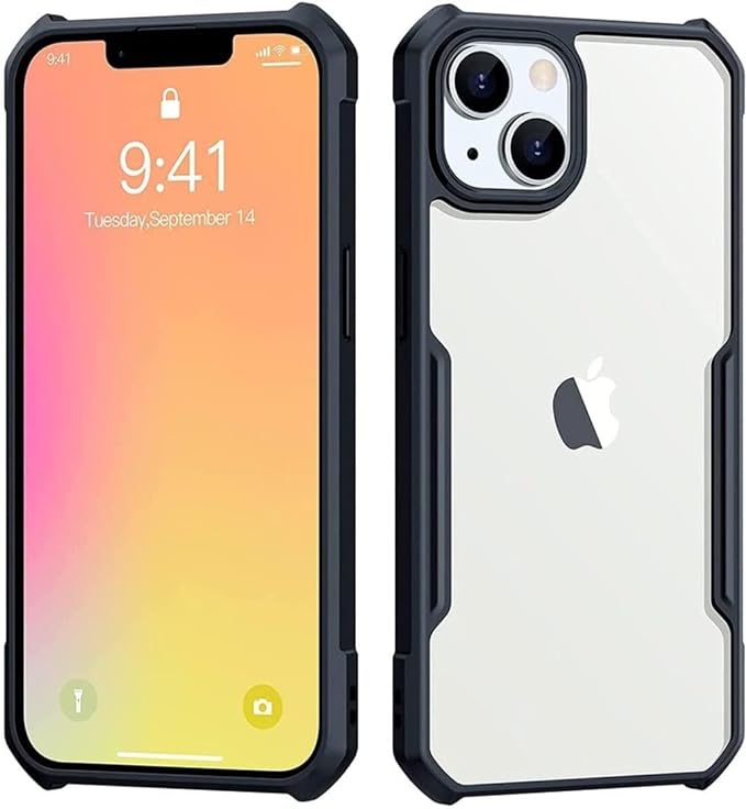SNP- Back Cover for iPhone 13 Case (Scratch Proof | TPU + Tough Polycarbonate Back I 6 ft Drop Protection Tested I Black