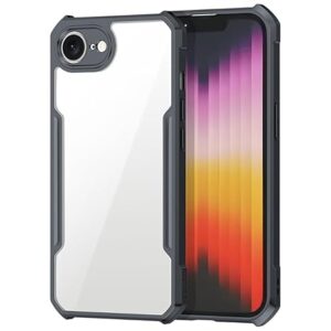 SNP- Clear Back Cover Case for iPhone 16E 5G | 360 Degree Protection | Transparent Back Cover Case for iPhone 16E 5G (PC & TPU, Black Bumper)