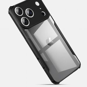 SNP- iPhone 17 Pro Max Clear Protective Eagle Back Cover | Acrylic Crystle Clear 360 Degree Edge Protection TPU+PC | Transparent Hybrid Shockproof Bumper Apple Mobile Cover | Black