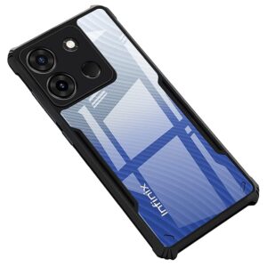 SNP-  Infinix Smart 7 Back Cover Case | Ultra Thin 360 Degree Protection Crystal Clear Tranparent Bumper Back Cover Case for Infinix Smart 7 - Black