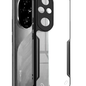 SNP- Crystal Clear Back Cover Case for Honor 200 5G | 360 Degree Protection | Protective Design | Transparent Back Cover Case for Honor 200 5G (PC & TPU, Black Bumper)