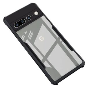 SNP- Crystal Clear Back Cover Case for Google Pixel 7 Pro | 360 Degree Protection | Protective Design | Transparent Case Cover for Google Pixel 7 Pro (PC & TPU, Black Bumper)