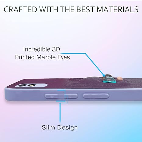 SNP- Redmi 9A / 9i / 9A Sport Back Cover for Girls | Cute Cat Leather Finish | Soft TPU | Case for Mi Redmi 9A / 9i / 9A Sport (PURPLE) - Image 5