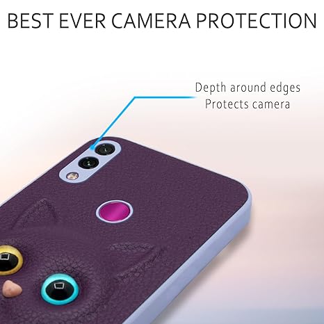 SNP- Redmi Note 7 / Note 7 Pro/Note 7s Back Cover for Girls | Cute Cat Leather Finish | Soft TPU | Case for Mi Redmi Note 7 / Note 7 Pro/Note 7s (PURPLE) - Image 5