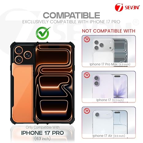 SNP- Camera Bump Protection | Slim Stylish 360 Protection Design |Crystal Clear | Shockproof Eagle Back Cover for iPhone 17 Pro - Image 2