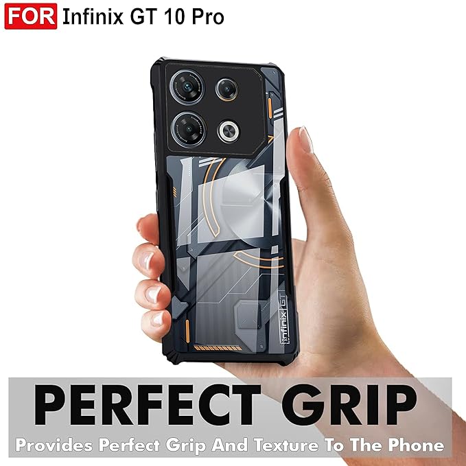 SNP- Camera Bump Protection | Slim Stylish 360 Protection Design |Crystal Clear | Shockproof Eagle Back Cover for Infinix GT 10 Pro - Image 2