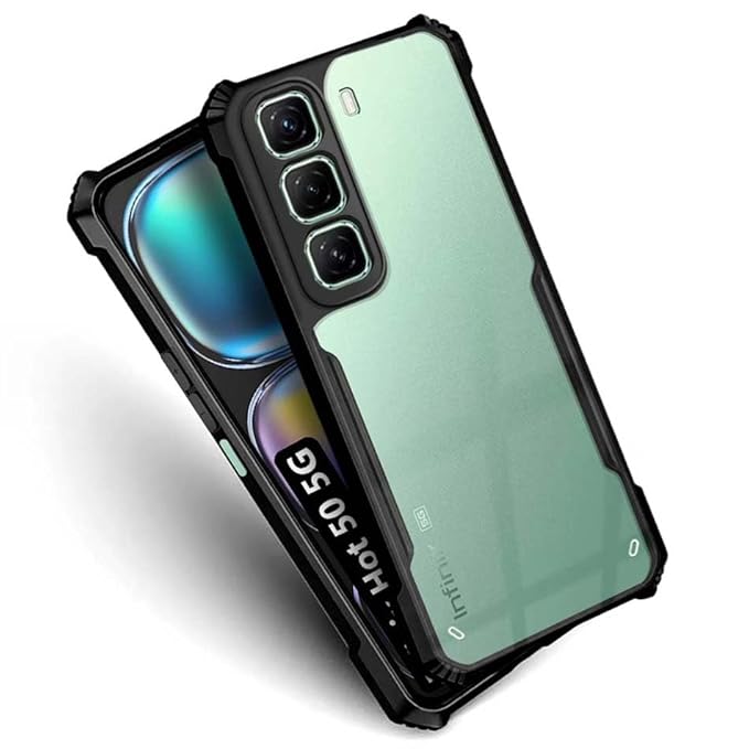 SNP-Camera Bump Protection | Slim Stylish 360 Protection Design |Crystal Clear | Shockproof Eagle Back Cover for Infinix Hot 50 5G - Image 2