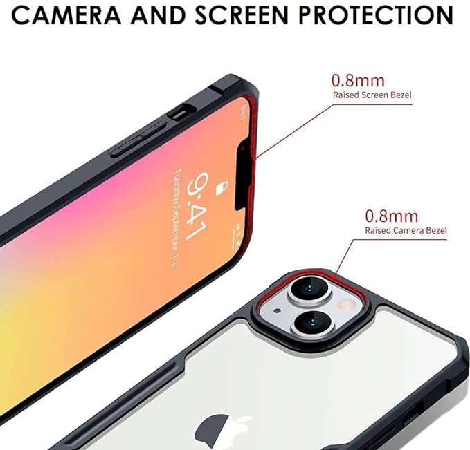 SNP- Back Cover for iPhone 13 Case (Scratch Proof | TPU + Tough Polycarbonate Back I 6 ft Drop Protection Tested I Black - Image 3