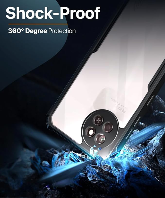 SNP- Shock Proof Clear Back Case Mobile Cover for Itel S23 (Hard | Hybrid PC + TPU | Full Armour Device & Camera Protection | Black) - Image 3